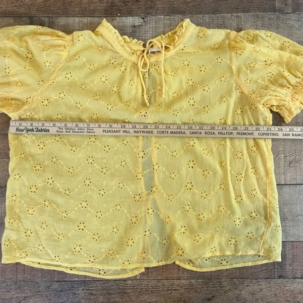 Free People Eyelet Tie-Back Blouse Nostalgic, romantic, vintage-inspired, airy
